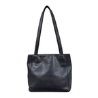 Black Leather Chanel Shoulder Bag
