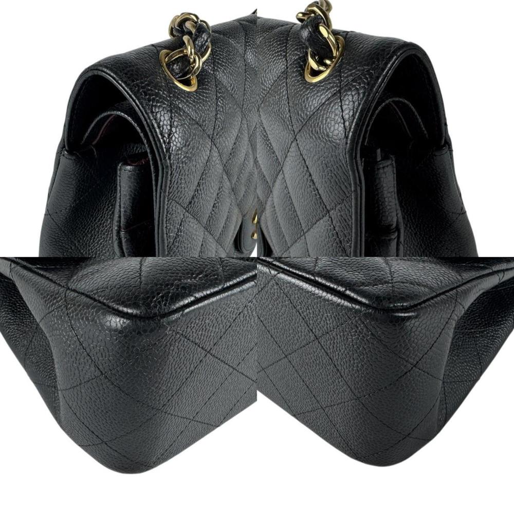 Black Leather Chanel Crossbody Bag