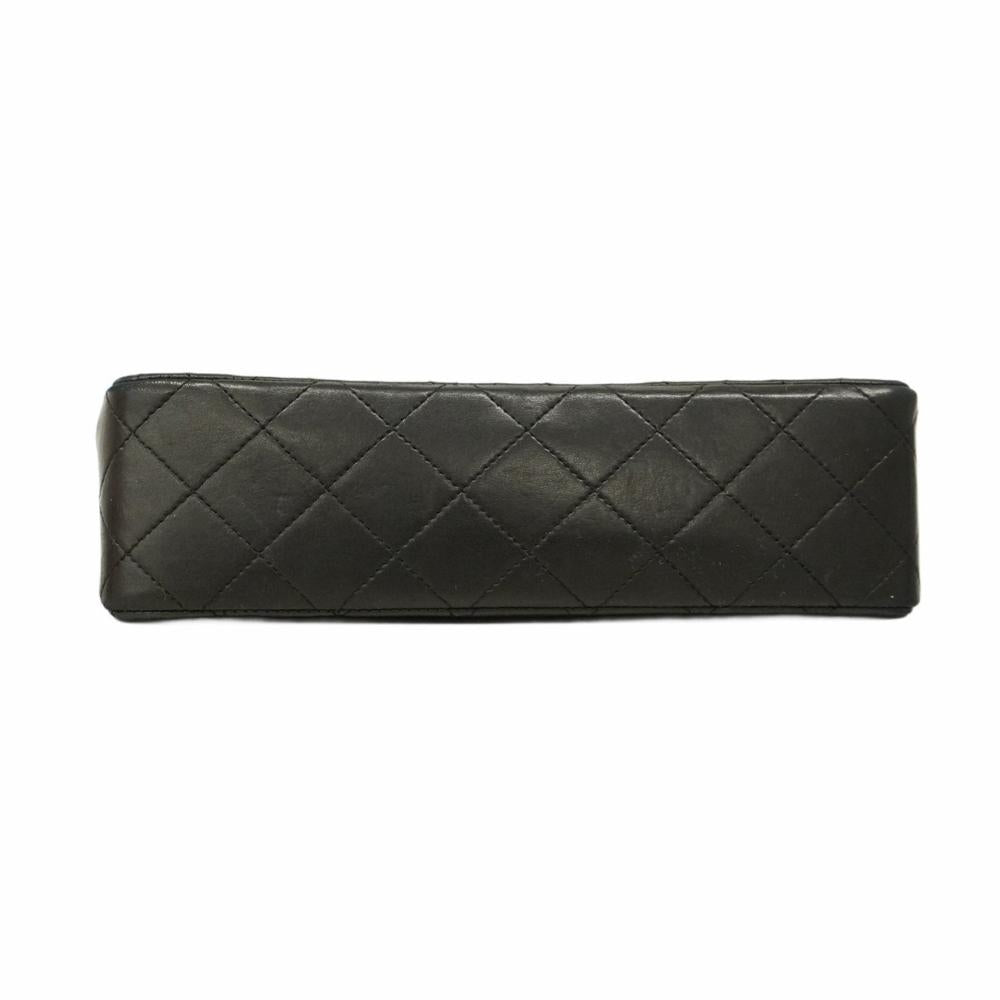 Black Leather Chanel Flap Bag