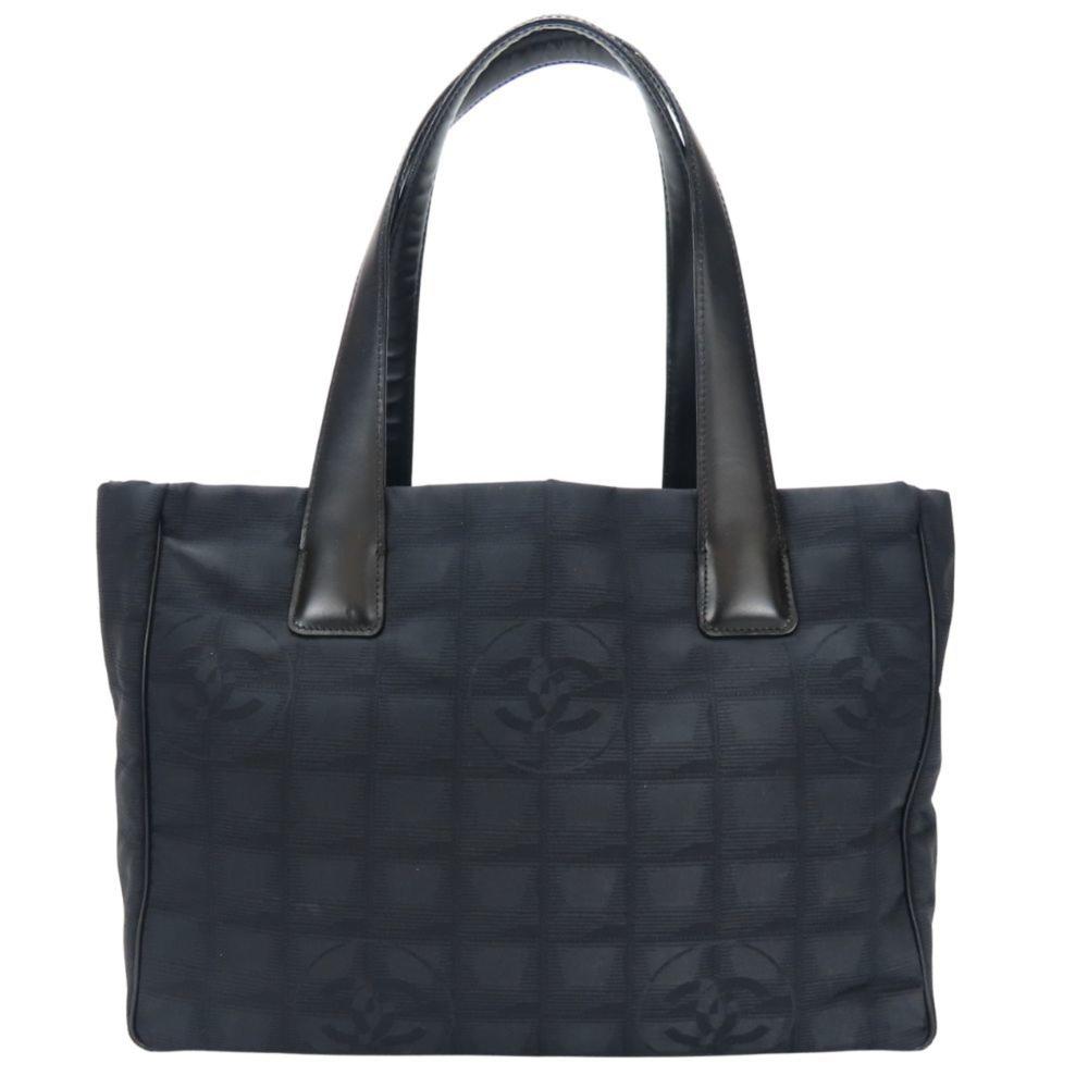 Black Leather Chanel Travel Line