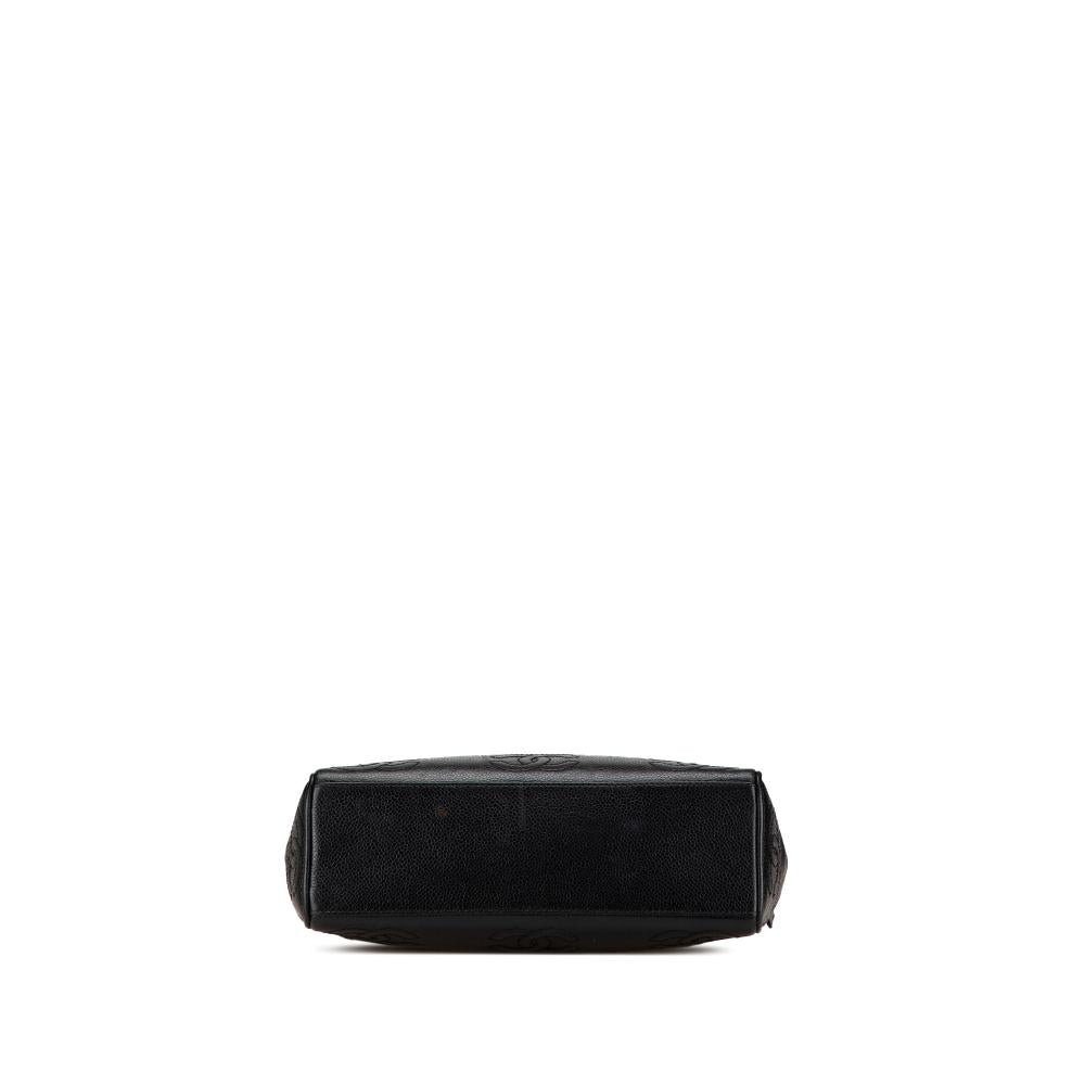 Black Leather Chanel Shoulder Bag