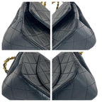 Black Leather Chanel Shoulder Bag