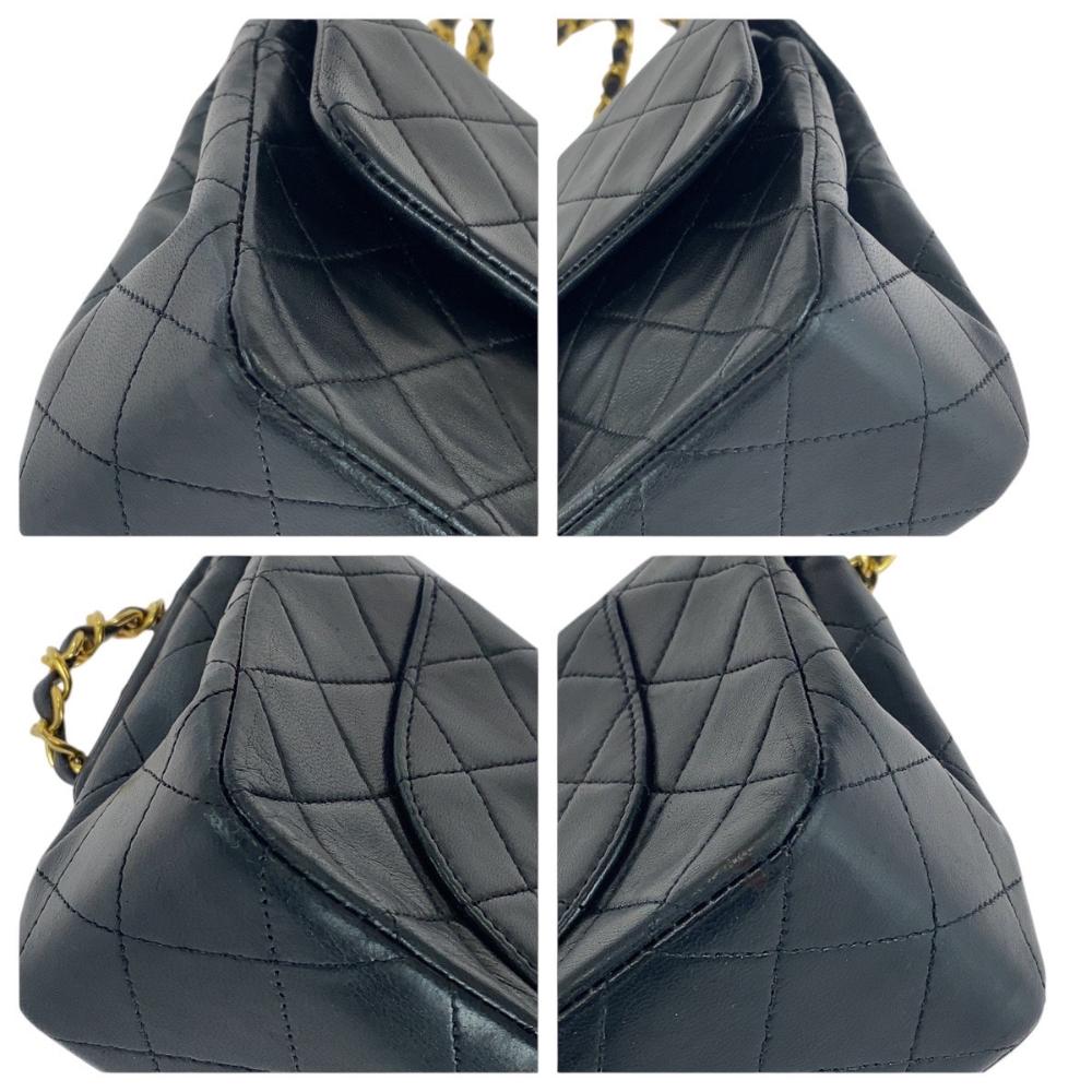 Black Leather Chanel Shoulder Bag