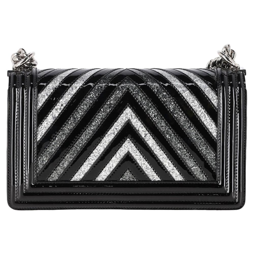 Black Leather Chanel Shoulder Bag