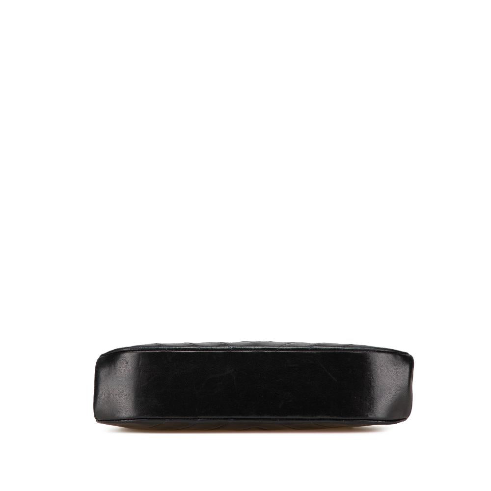 Black Leather Chanel Shoulder Bag
