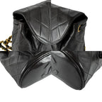 Black Leather Chanel Backpack