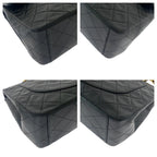 Black Leather Chanel Flap Bag