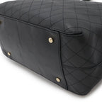 Black Leather Chanel Shoulder Bag