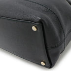Black Leather Chanel Shoulder Bag