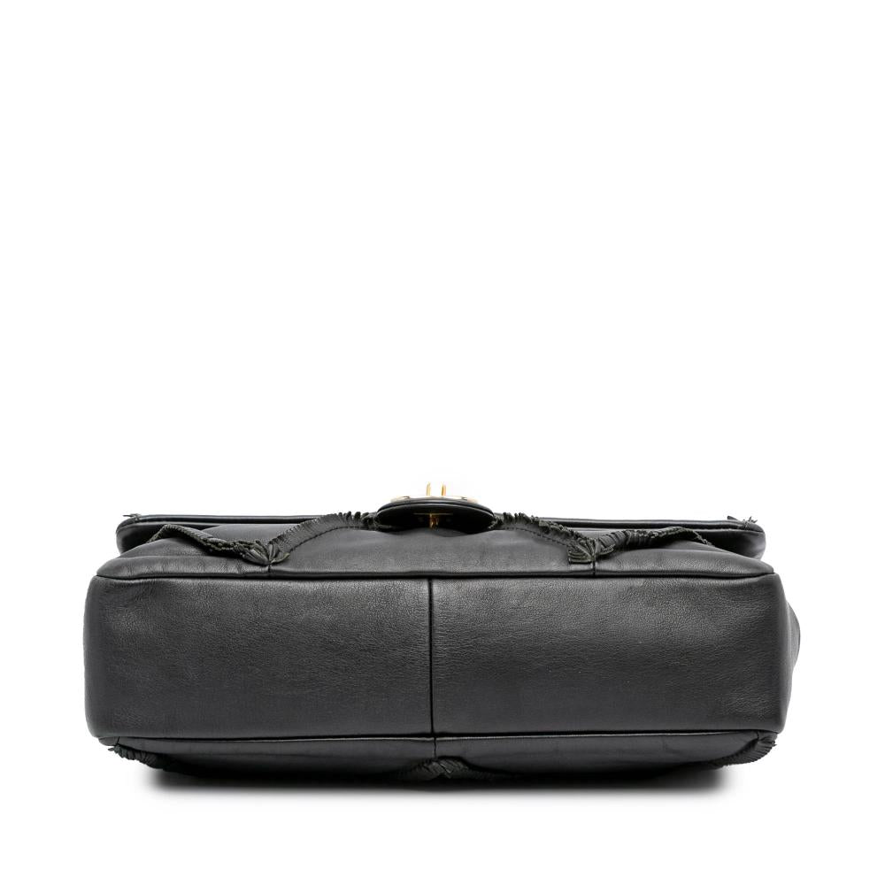 Black Leather Chanel Flap Bag
