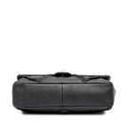 Black Leather Chanel Flap Bag