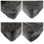 Black Leather Chanel Flap Bag