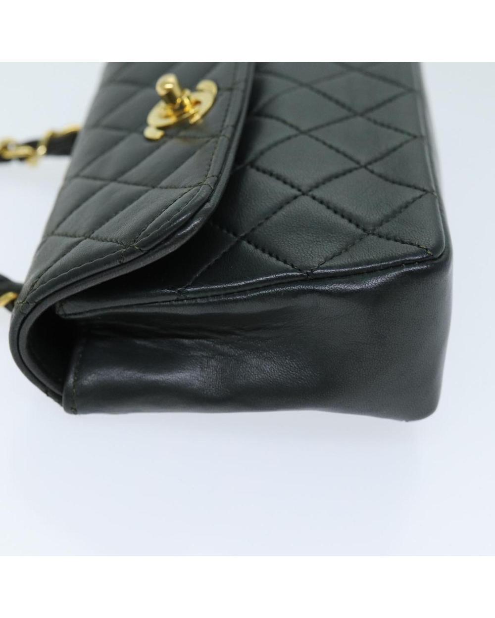 Black Leather Chanel Shoulder Bag