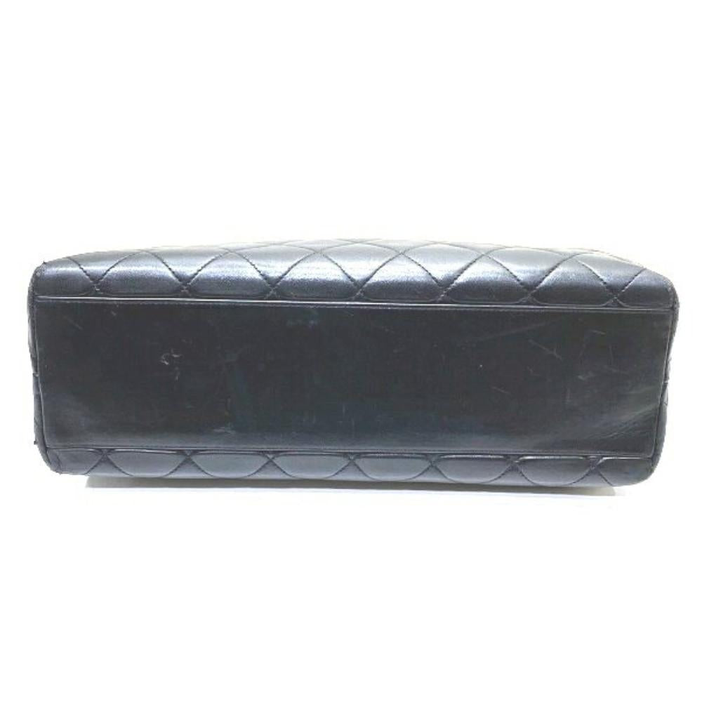 Black Leather Chanel Shoulder Bag