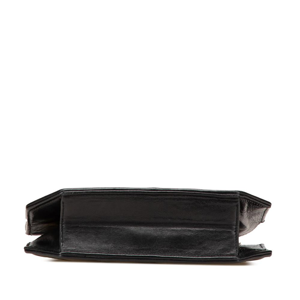 Black Leather Chanel Flap Bag