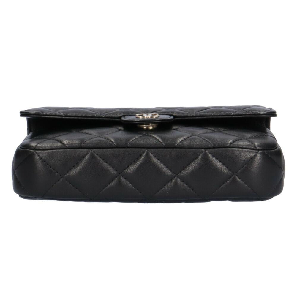 Black Leather Chanel Shoulder Bag