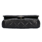 Black Leather Chanel Shoulder Bag