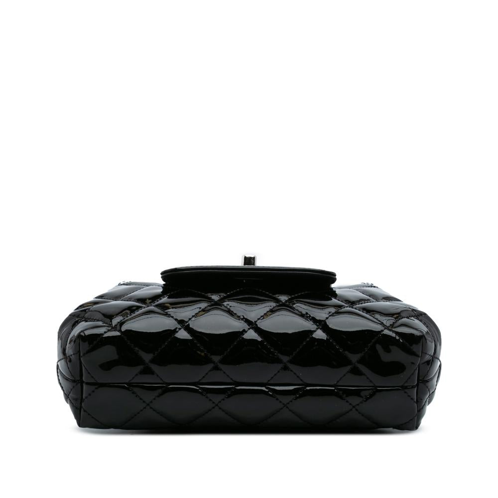 Black Leather Chanel Flap Bag