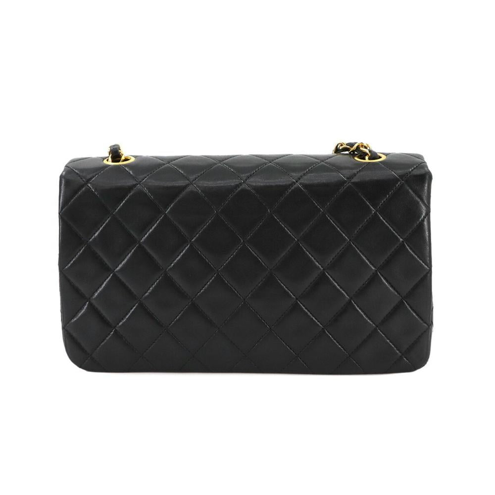 Black Leather Chanel Shoulder Bag