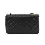 Black Leather Chanel Shoulder Bag