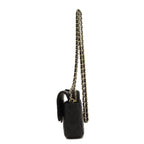 Black Leather Chanel Shoulder Bag