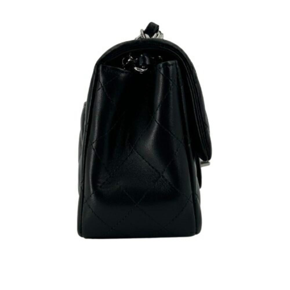 Black Leather Chanel Shoulder Bag