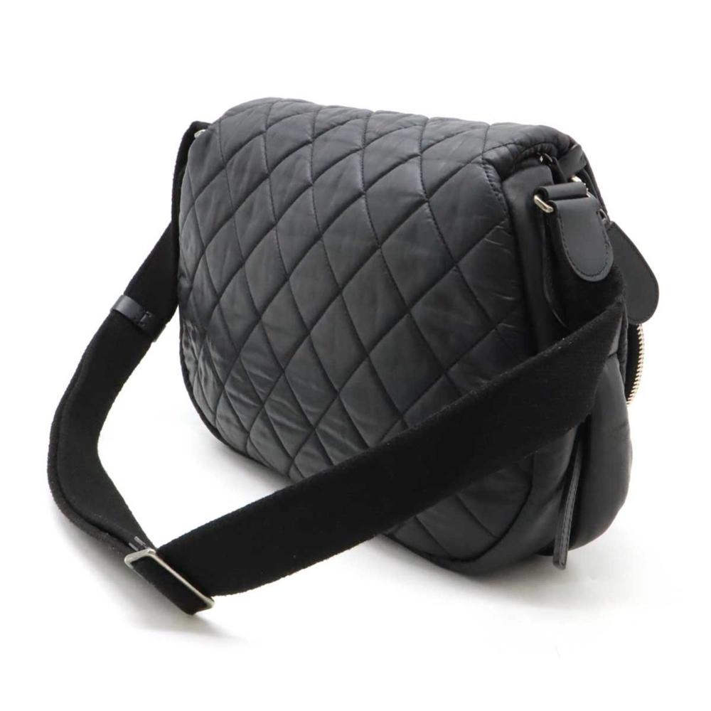 Black Leather Chanel Crossbody Bag