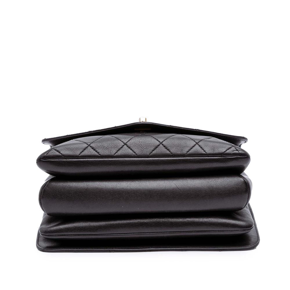 Black Leather Chanel Flap Bag