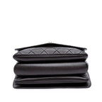 Black Leather Chanel Flap Bag