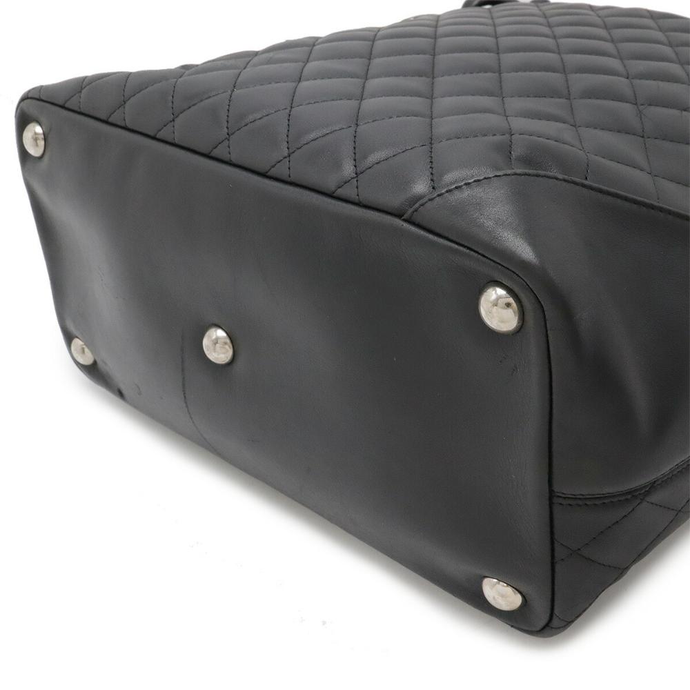 Black Leather Chanel Shoulder Bag