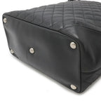 Black Leather Chanel Shoulder Bag