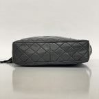 Black Leather Chanel Shoulder Bag