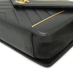 Black Leather Chanel Shoulder Bag