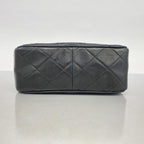 Black Leather Chanel Shoulder Bag