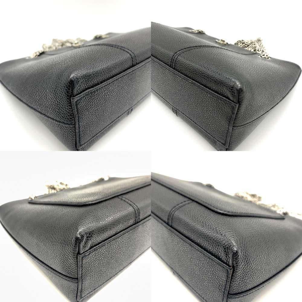 Black Leather Chanel Shoulder Bag