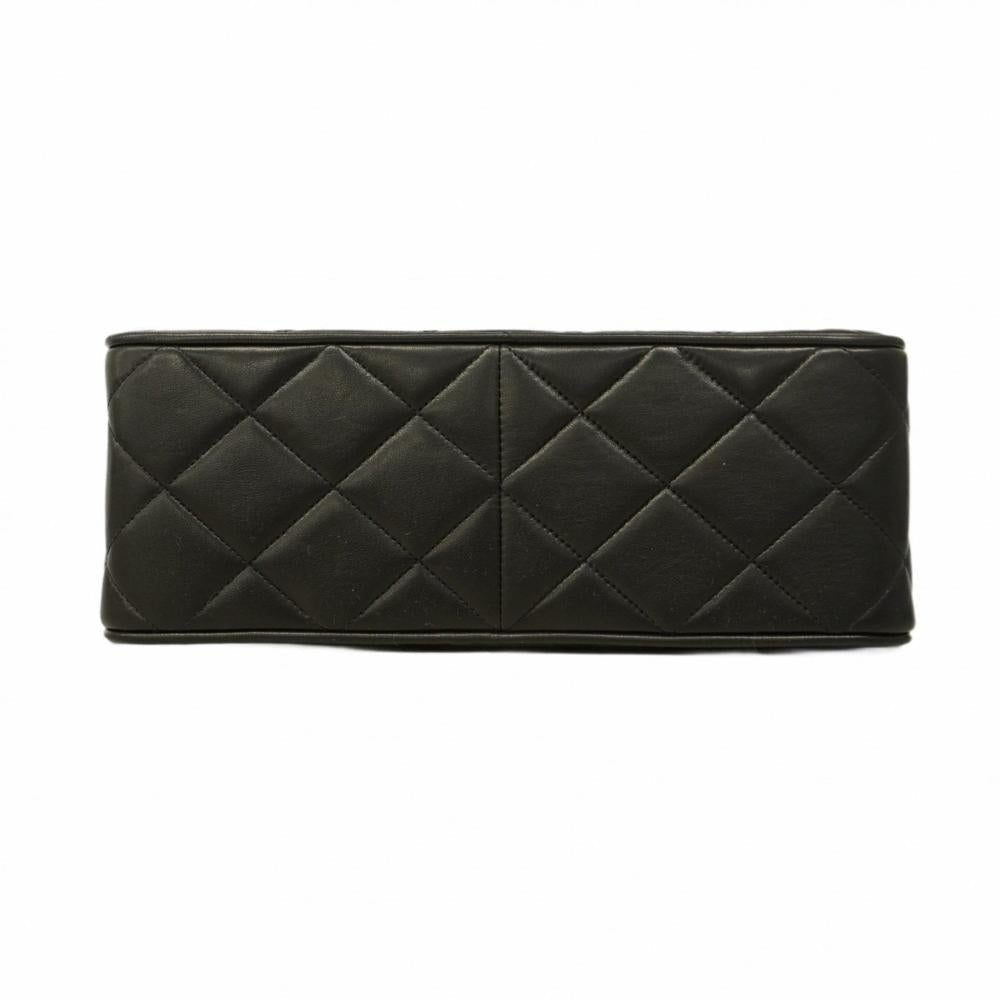 Black Leather Chanel Shoulder Bag