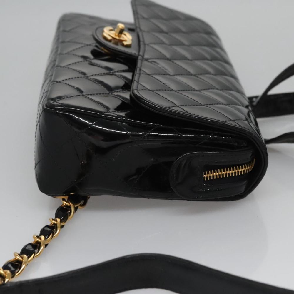 Black Leather Chanel Backpack