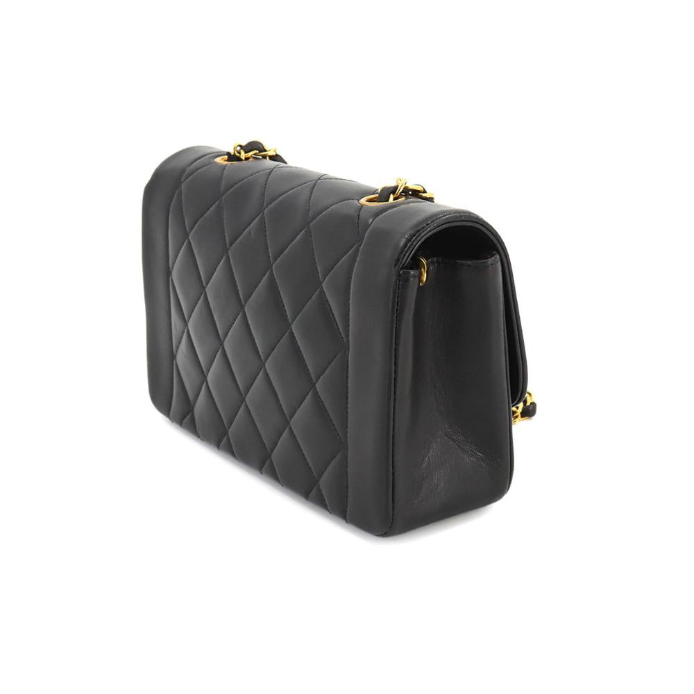Black Leather Chanel Shoulder Bag