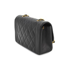 Black Leather Chanel Shoulder Bag