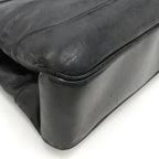 Black Leather Chanel Shoulder Bag