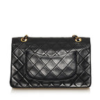 Black Leather Chanel Flap Bag