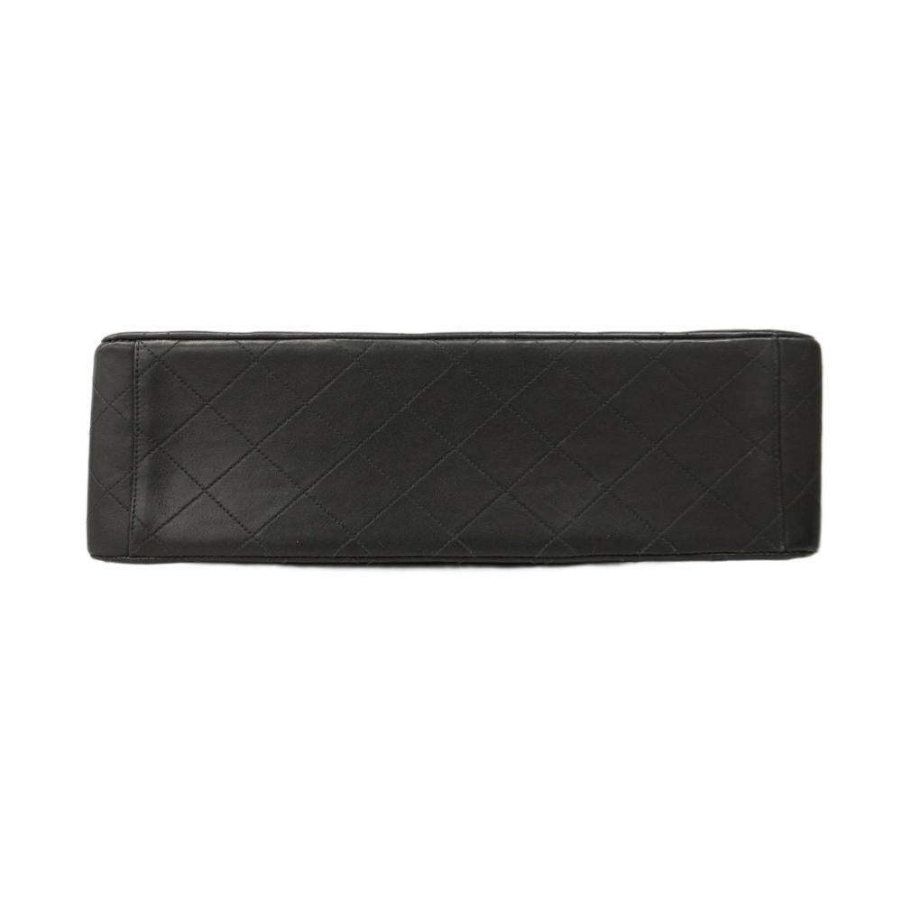 Black Leather Chanel Shoulder Bag