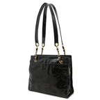 Black Leather Chanel Shoulder Bag