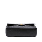 Black Leather Chanel Flap Bag
