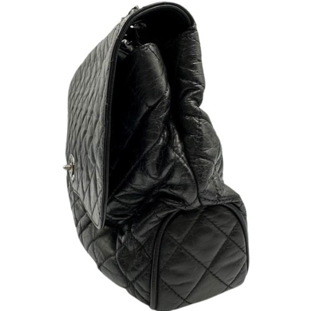 Black Leather Chanel Shoulder Bag