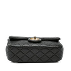 Black Leather Chanel Flap Bag