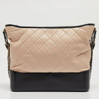 Black Leather Chanel Shoulder Bag