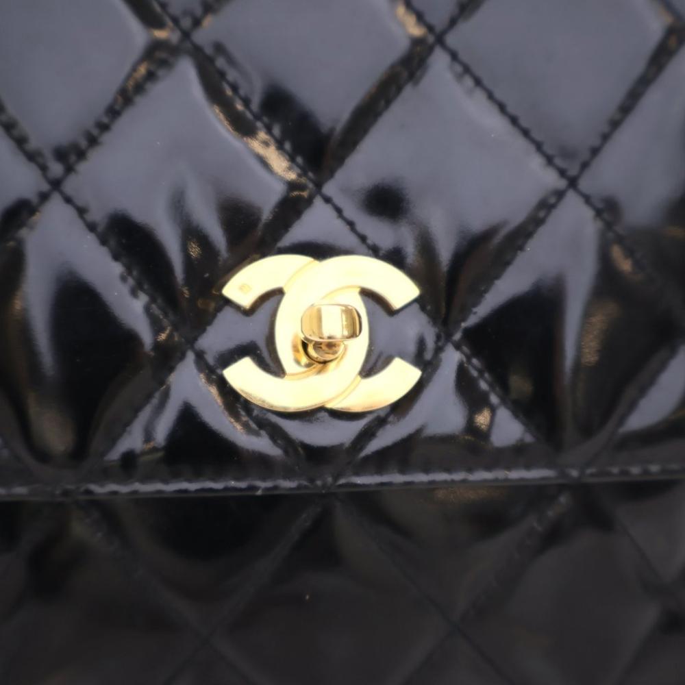 Black Leather Chanel Backpack