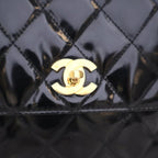 Black Leather Chanel Backpack