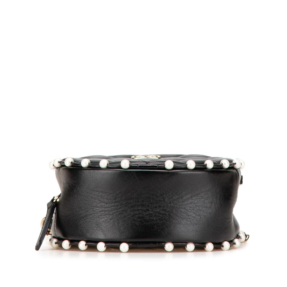 Black Leather Chanel Crossbody Bag